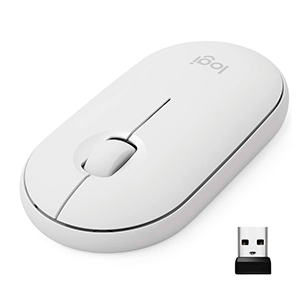 Mouse Logitech Pebble M350 Blanco Minimalista Wireless Usb Bluetooth Silencioso