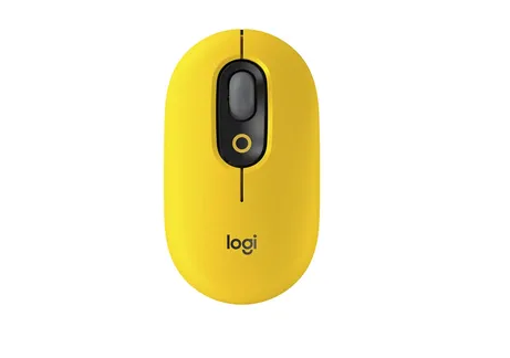 Mouse Logitech Pop Silent Touch Wireless Bluetooth  Amarillo Fuerte