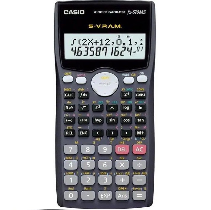 Calculadora Casio Fx570Ms Pantalla De 2 Lineas