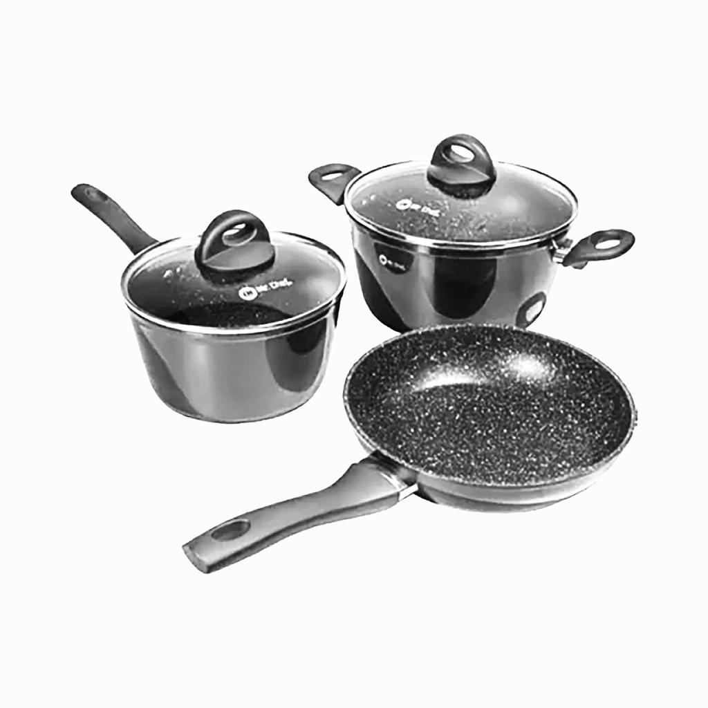 Set De Ollas Diamond 5 Piezas Mr Chef