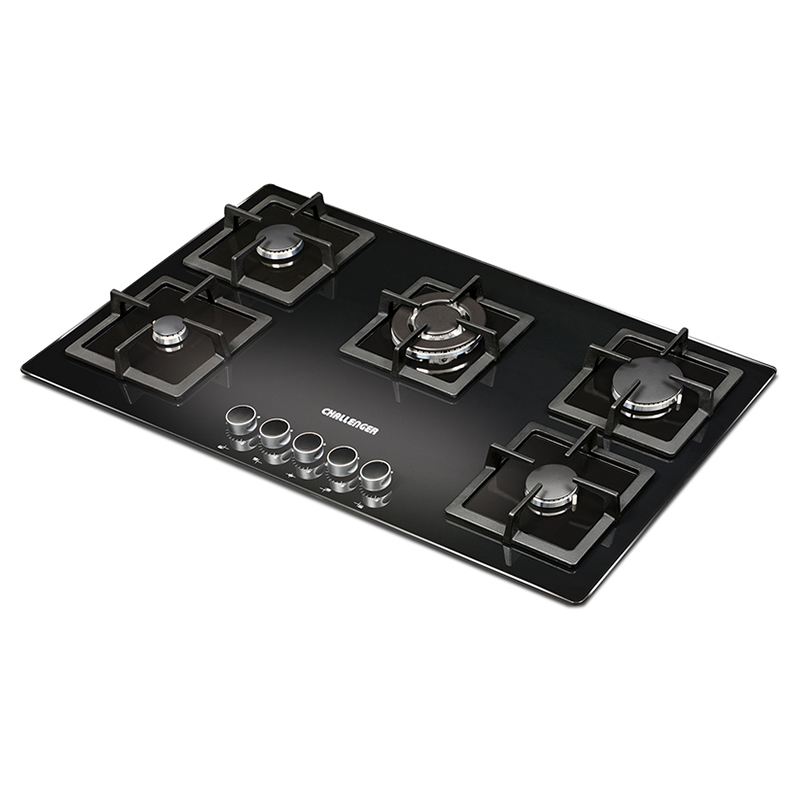 Cocina Encimera 5P A Gas Vidrio Templado Challenger Sq6792