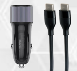 Cargador De Carga Rápida Para Auto Cable Usb C A Usb C Ldnio C510Q