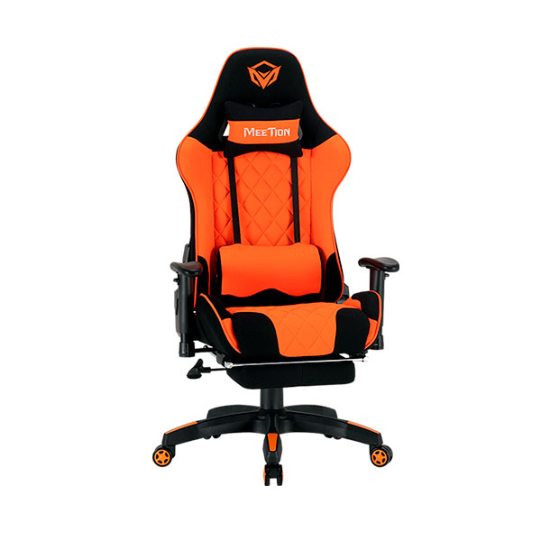 Silla Gaming Meetion Mt-Chr25 Con Reposa Pies Color Naranja