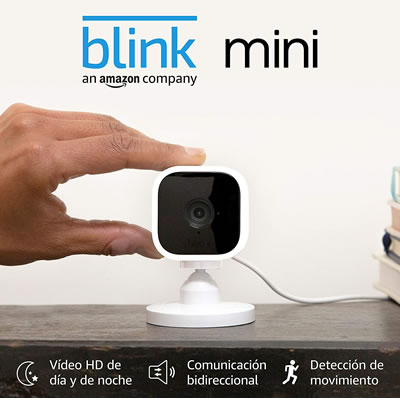 Cámara Seguridad Inteligente Inalámbrica Interiores Blink Mini 1080P