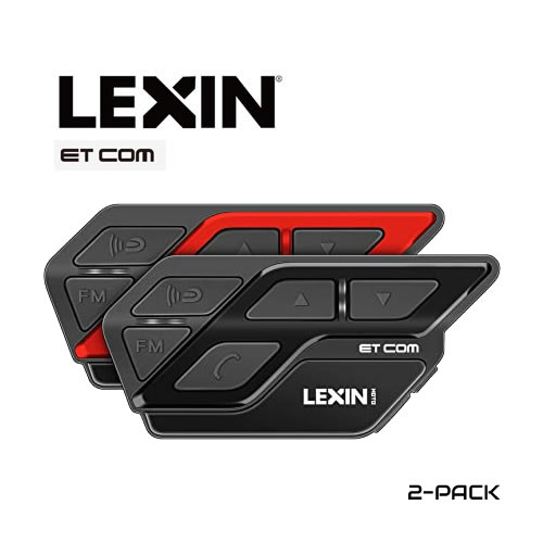 Intercomunicador Bluetooth Para Casco Motocicleta Lexin Et-Com 2-Pack