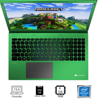 Laptop Gateway Gwtn156 15.6Fhd Pentium Silver N5030 4Gb 128Gb Minecraft