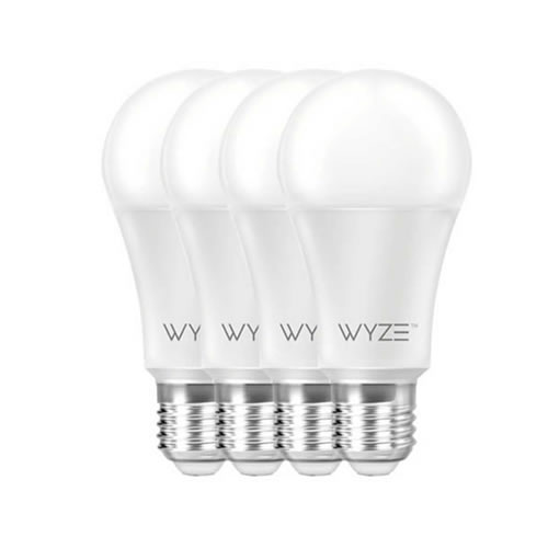 Pack Bombillas Focos Inteligentes Wyze Bulb 4-Pack Remoto 9.5W Dimerización