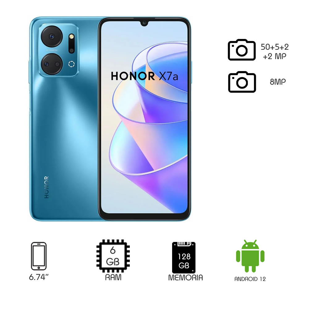Smarthphone Honor X7a 4 Ram + 128 Gb