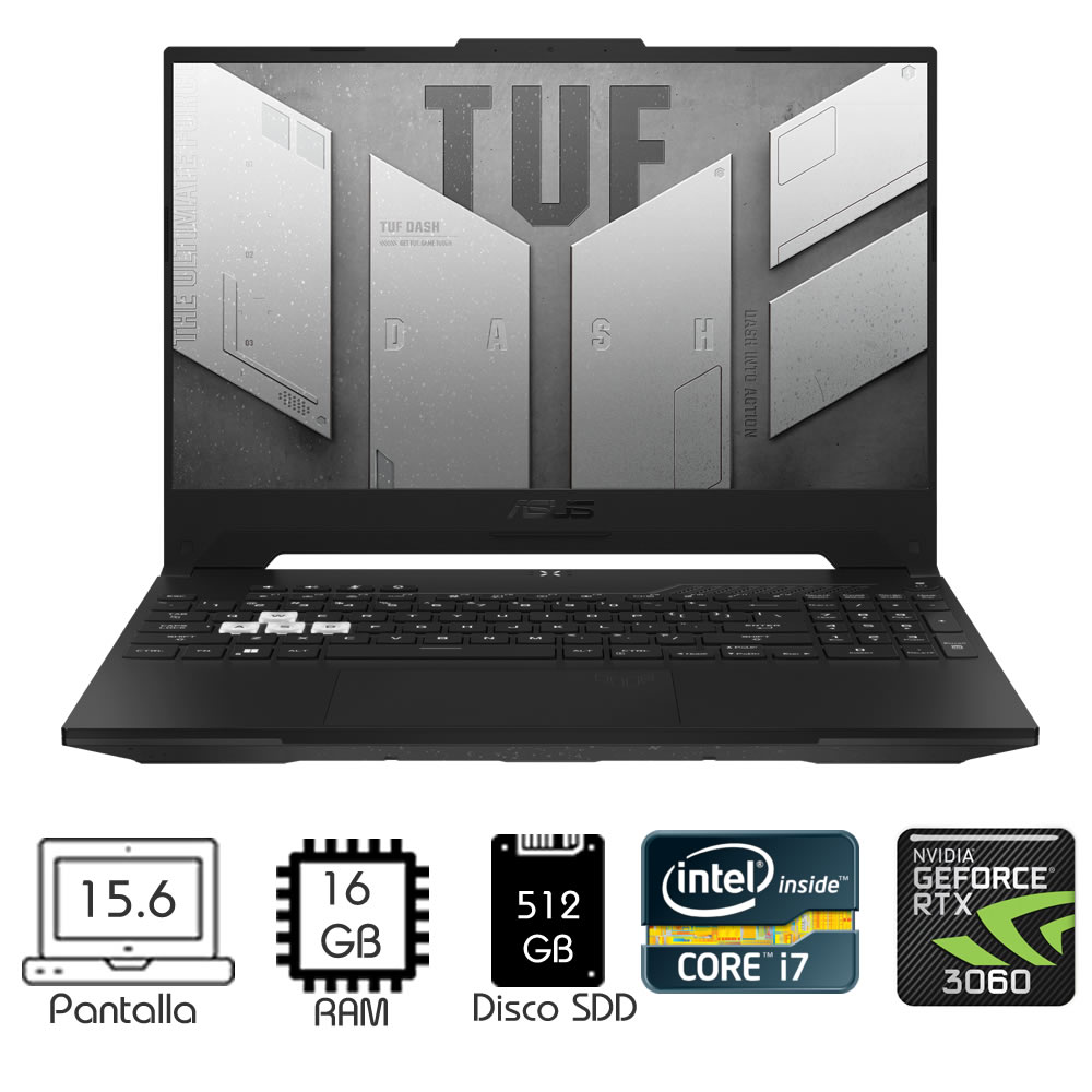 Laptop Asus Tuf Dash 15 144Hz I7-12650H 16Gb 512Gb 3060