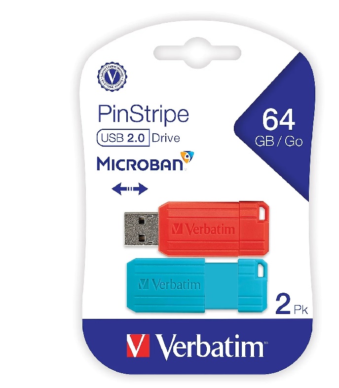 FLASH MEMORY VERBATIM 64GB PACK *2