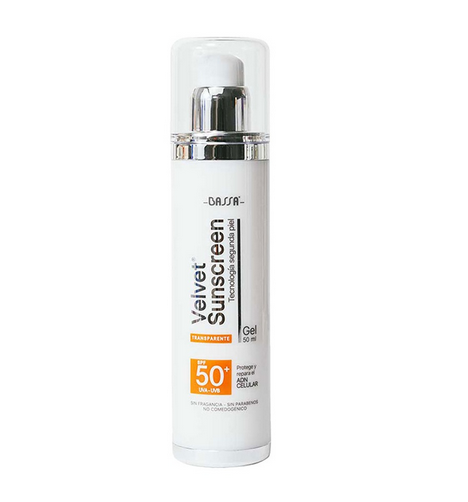 Bassa Protector solar velvet sunscreen gel transparente de 50 ml