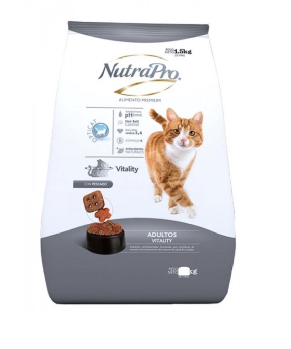 Alimento Para Gatos Nutrapro Gatos Adultos Vitaly 2Kg