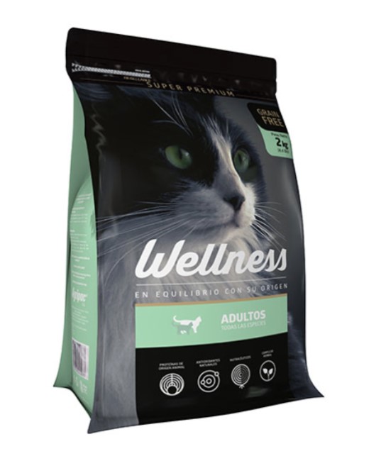 Alimento Para Gatos Adultos Wellness Adult Cat Grain Free 2Kg