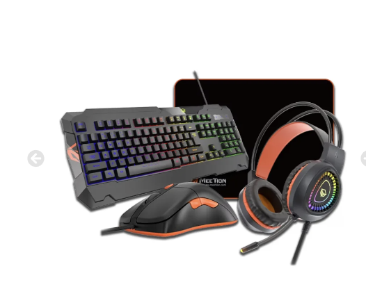 Teclado Meetion + Mouse +pad Gamer +audifono Gamer Meetion Mt-c505