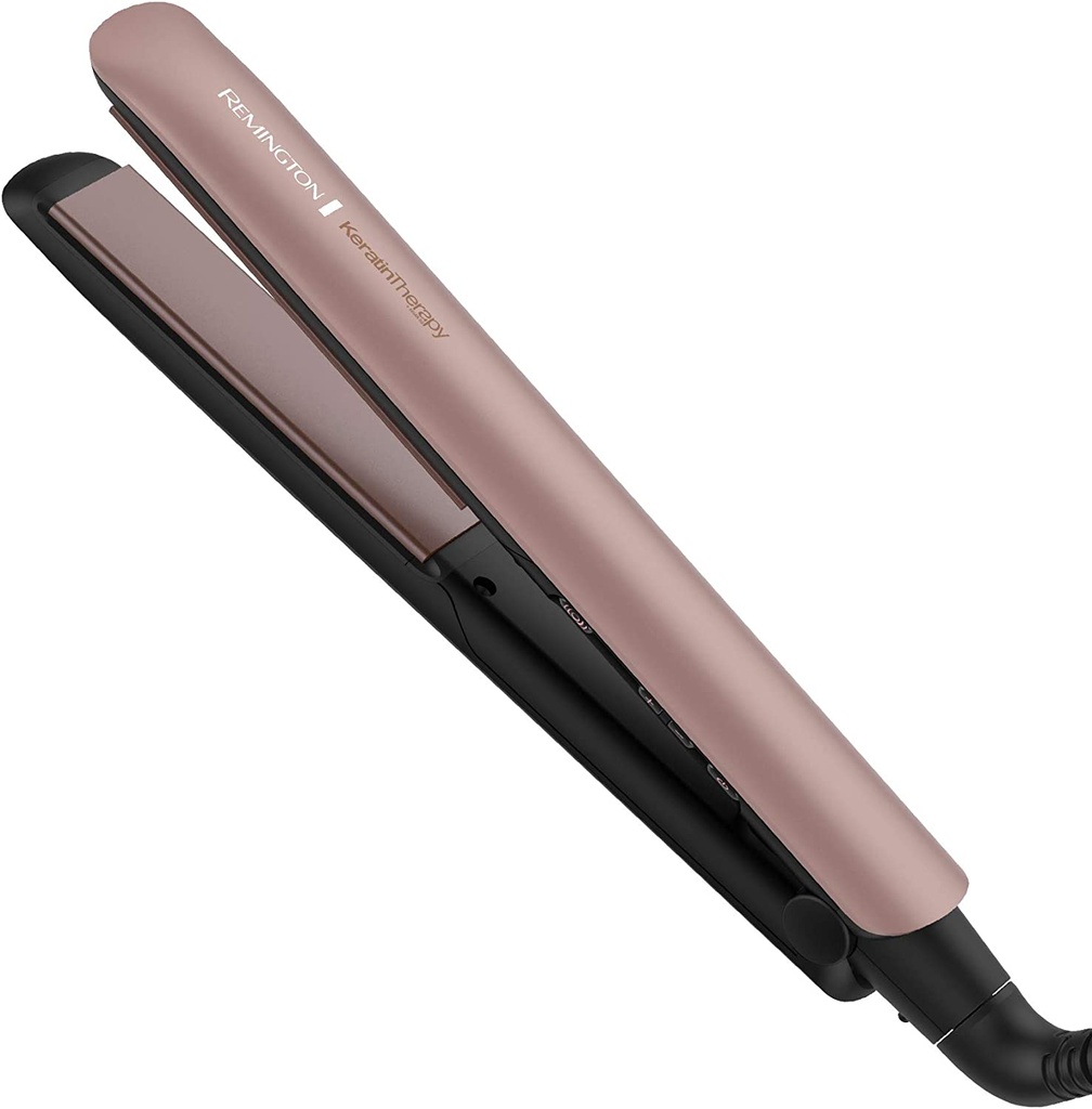 PLANCHA DE CABELLO REMINGTON CON KERATINA 230 GRADOS PANTALLA DIGITAL ROSADO