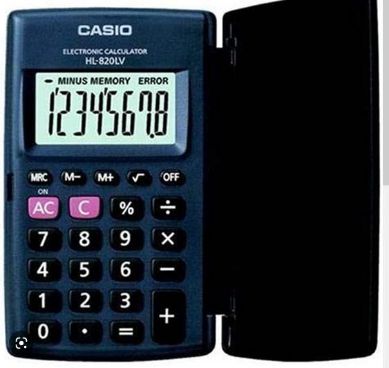 CALCULADORA DE BOLSILLO, NEGRA, CASIO HL 820LV BK PROMO