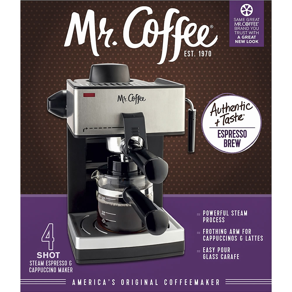 Máquina de Espresso y Cappuccino con espumador Mr. Coffee 4-Shot