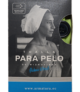 Toalla para cabello pelo -  color verde