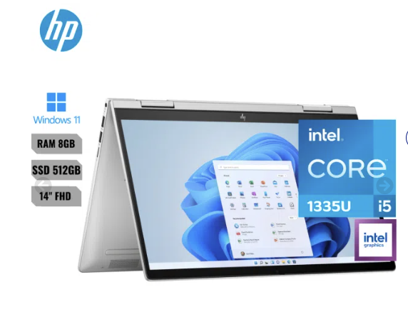 Laptop Hp Envy X360 2-in-1 I5-1335u (13va) Ram 8gb 512gb Ssd Intel Iris Xe Graphics 14”(1920×1080)