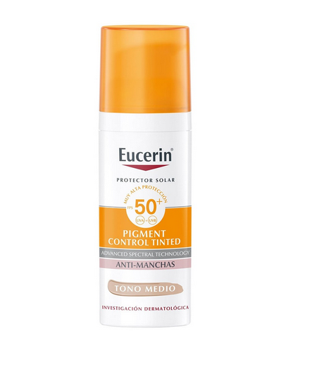 Eucerin Sun Fluido Pigment Control SPF50+ Tono Medio de 50 ml