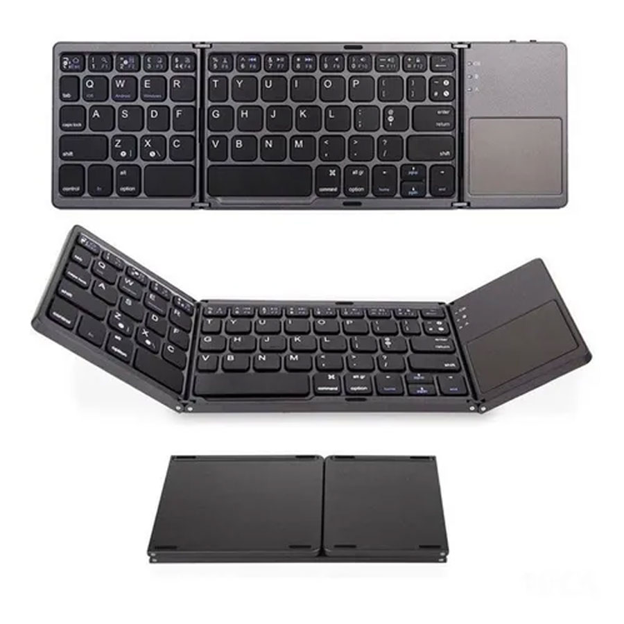 Mini teclado bluetooth plegable recargable