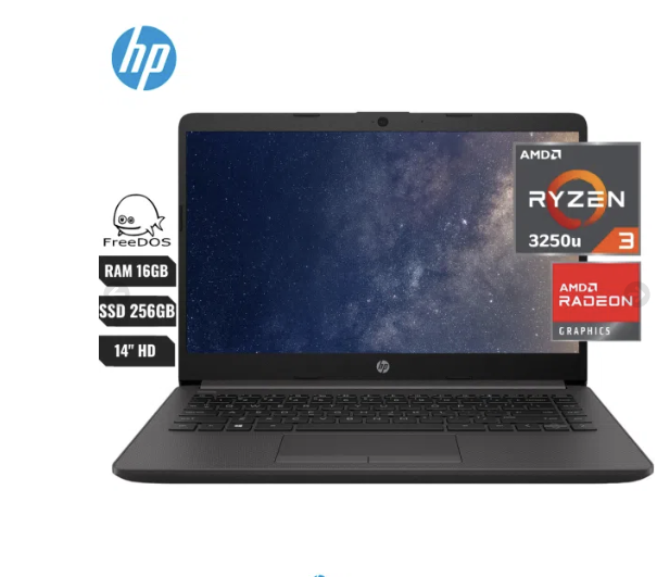 Laptop Hp 245 G9 Ryzen 3 3250u Ram 16gb Ssd 256gb Puerto Rj45 14″