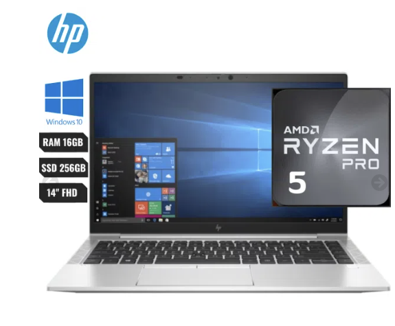Laptop Hp Elitebook 845 G7 Amd Ryzen 5 Pro 4650u (4th) 256gb Ssd 16gb 14″ (1920×1080)