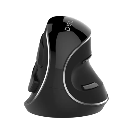 Mouse Delux M618pd Ergonomico Recargable Inhalambrico Negro