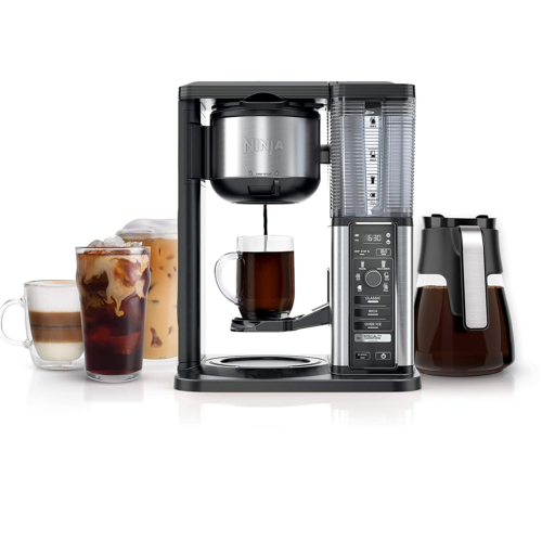 Cafetera de especialidades Ninja CM405A con espumador plegable y jarra de vidrio