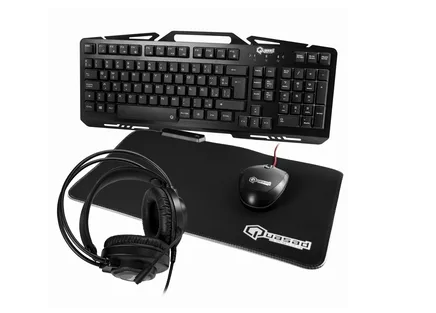 [KEYQUAQGC880B41] Gaming 4 En 1 Quasad Teclado Qgk-330U Mouse Qm-G10 Headset Gqx2 Mouse-Pad Qmpg-1 Rgb