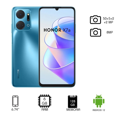 [x8] Smarthphone Honor X7a 4 Ram + 128 Gb