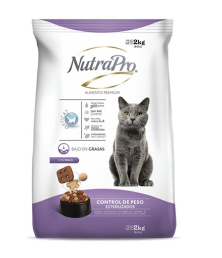 [usa_2] Alimento Nutrapro Gatos Adultos Esterilizados Control Peso 2 Kg