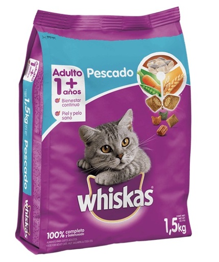 [usa_10] Alimento Para Gatos Whiskas Pescado 1.5Kg