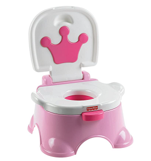 [usa_potty_fisherprice] Vasenilla Para Entrenamiento de baño Potty Convertible En Taburete - Color Rosado