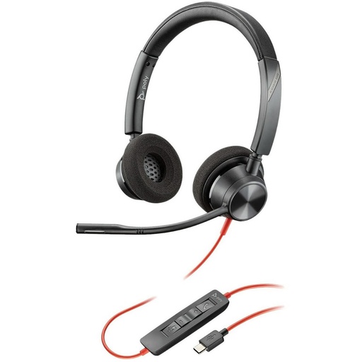 [platronic3320] Audífonos Usb Con Micrófono Plantronics Blackwire 3320 Estéreo Nc