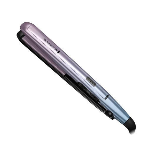 [REM-S5408] PLANCHA DE CABELLO REMINGTON MINERAL GLOW CERAMICA 230 GRADOS PANTALLA DIGITAL LILA-AZUL