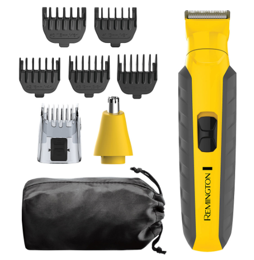 [BD-PG6855] Afeitadora - Rasuradora - Cortador de cabello Remington - 15 piezas - 110V color negro con amarillo