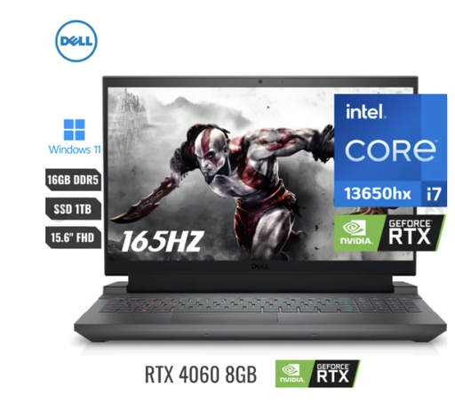 [007420] Laptop Dell G15 Intel Core I7 13650hx (13va) Ram 16gb Ddr5 Ssd 1tb 15.6″ Fhd 165hz