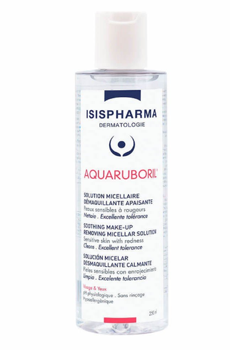 [glamo_185] Isispharma Aquaruboril Solución Micelar Desmaquillante Calmante x 250ml