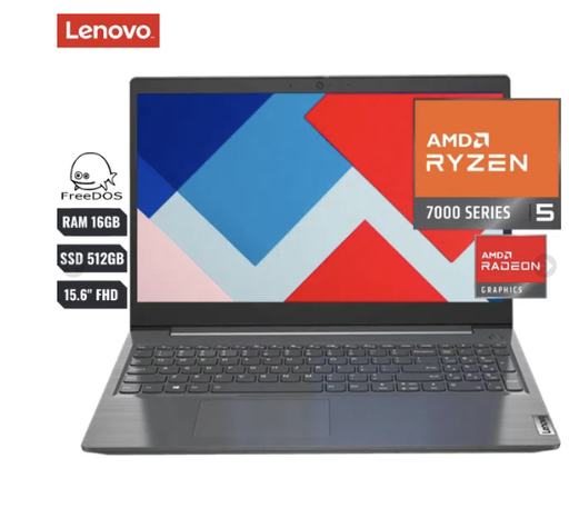 [008396] Laptop Lenovo V15 Amd Ryzen 5 7520u (7th) Ram 16gb Ssd 512 Gb 15.6″ Fhd (1920×1080)