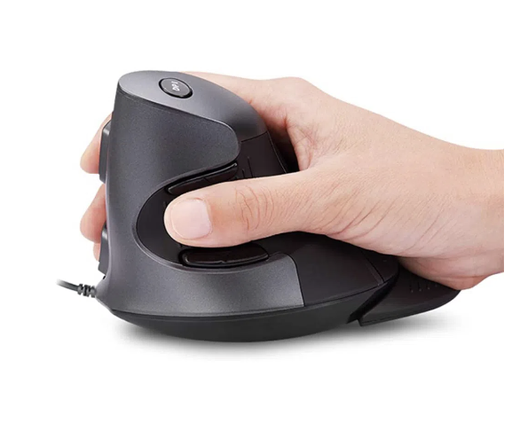 [005496] Mouse Delux Dlm618pu (a825) Ergonomico 12800dpi Usb Black