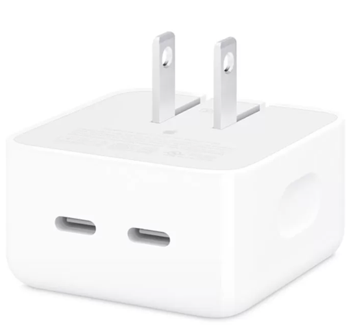 [apple_dual] Adaptador Dual de corriente compacto con doble puerto USB-C de 35 W