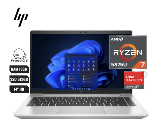 [008307] Laptop Hp Elitebook 645 G9 Amd Ryzen 7 5875u (5th) Ram 16gb Ddr4 Ssd 512gb 14″ Hd (1366×768)